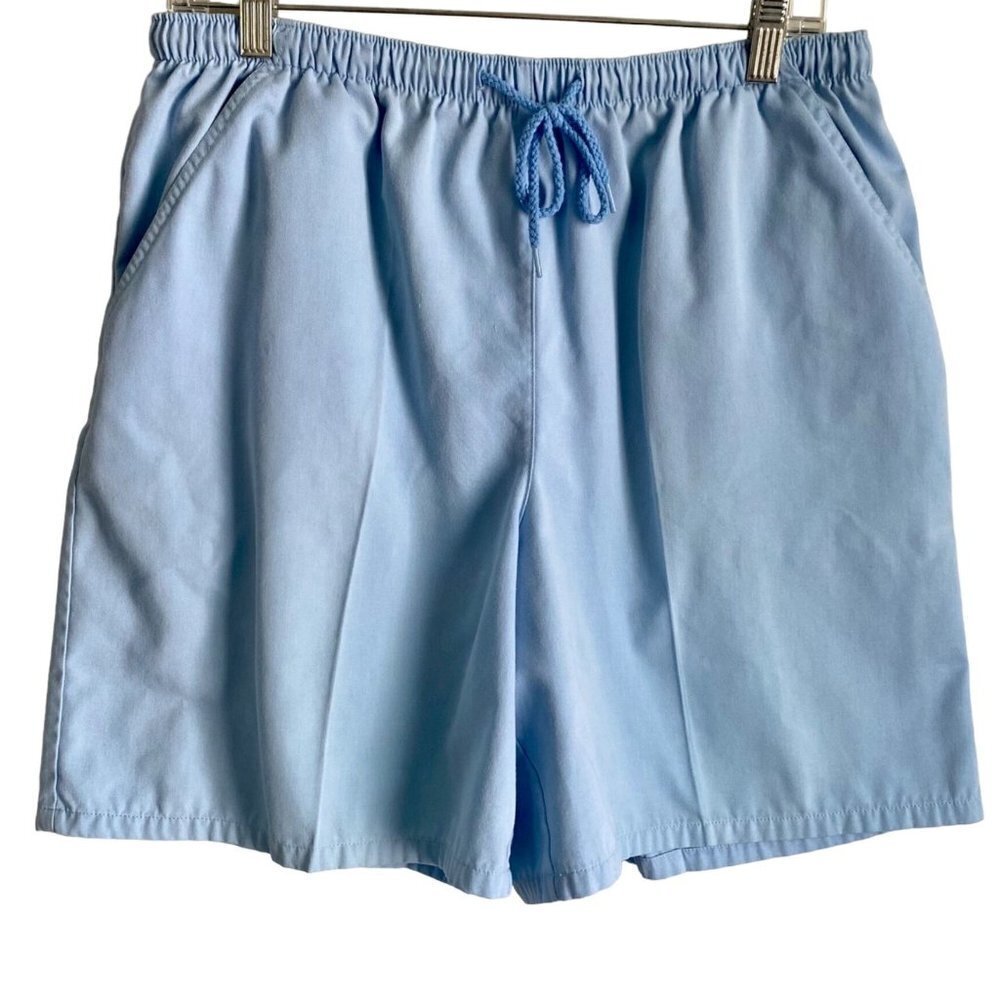 Paradise Bay Petite Blue Shorts with Pockets Petite Medium PM
